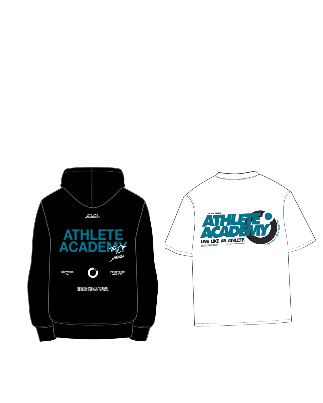 Athlete Academy bundle &mdash; hoodie and tee