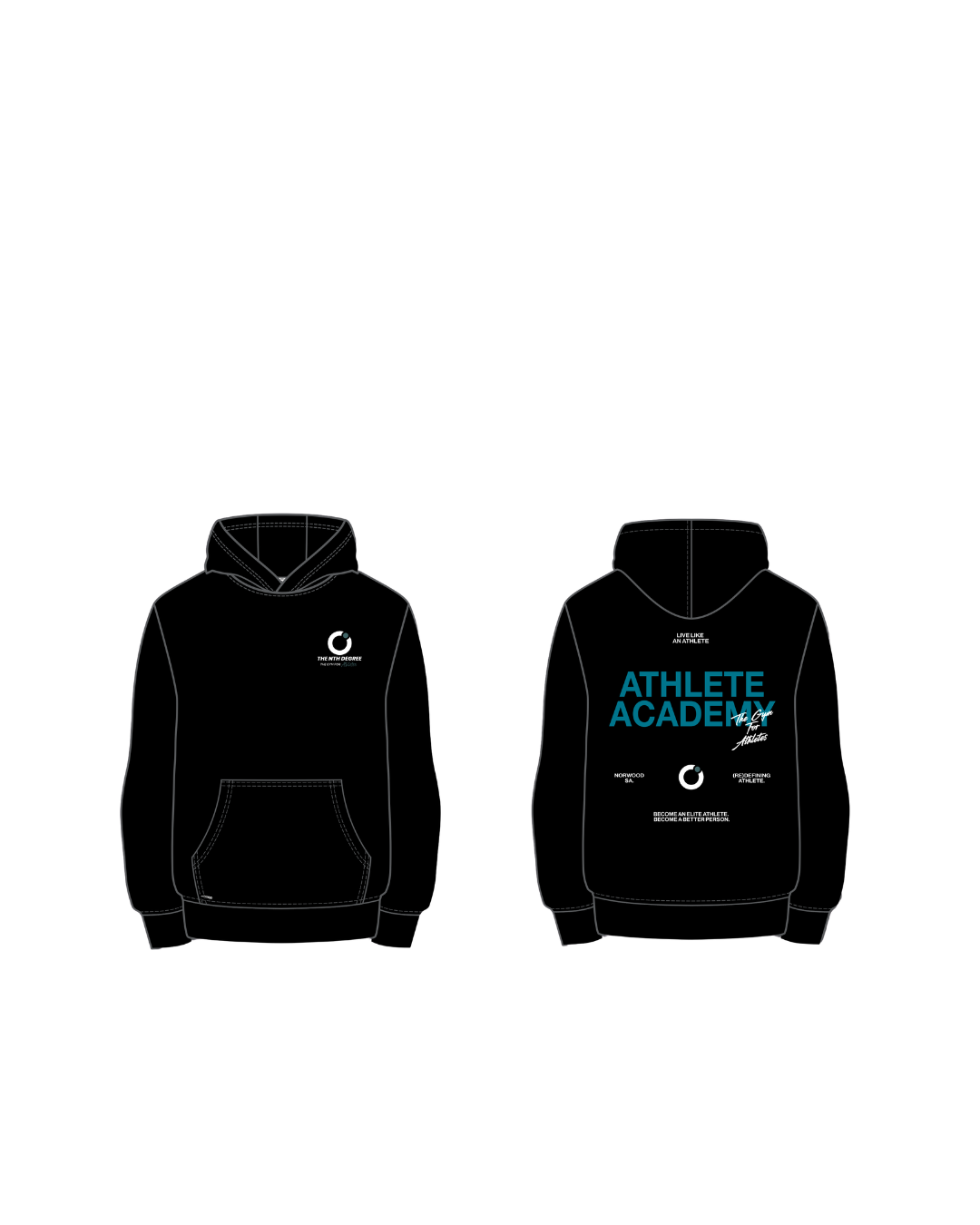 Athlete Academy Hoodie in black